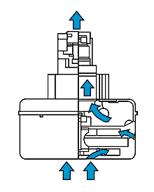 Схема работы проточного вакуумного двигателя