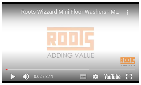 Посмотреть видео о поломоечной машине Roots Wizzard 34P